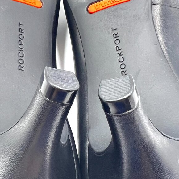 8N 8 NARROW WIDTH Rockport Total Motion Kalila Black Leather Pumps Heels Shoes - Picture 12 of 15